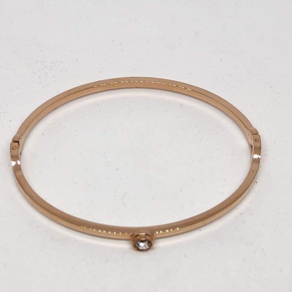 Bangle Bracelet Copper Tone Bling Tension Closure gift